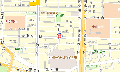 臺北長安郵局電子地圖