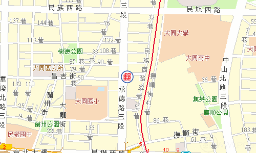 臺北大同郵局電子地圖