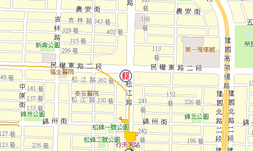 臺北松江路郵局電子地圖