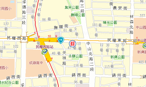 臺北民權郵局電子地圖