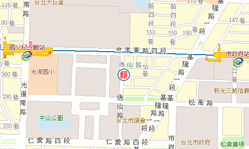 Taipei Yixian Post Office emap