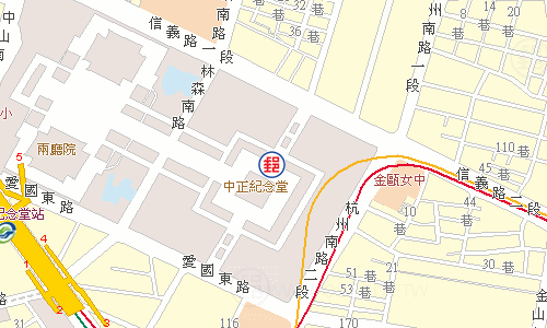 Taipei Chiang Kai-Shek Memorial Hall Post Office emap