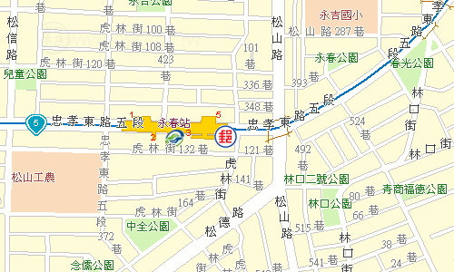 臺北永春郵局電子地圖