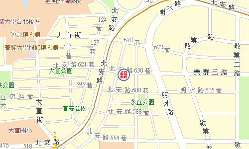 臺北北安郵局電子地圖