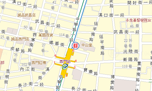 臺北中山堂郵局電子地圖