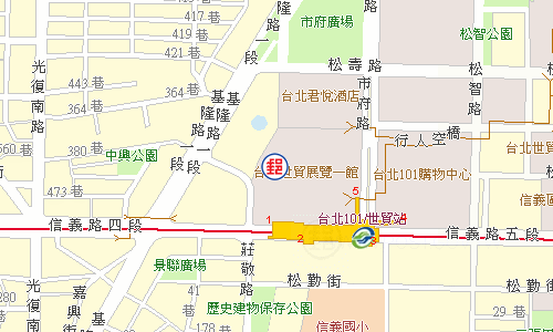 臺北世貿郵局電子地圖