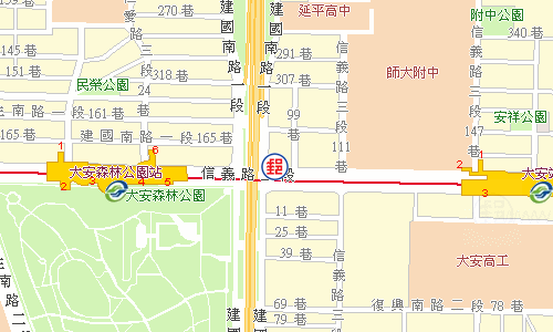 臺北大安郵局電子地圖