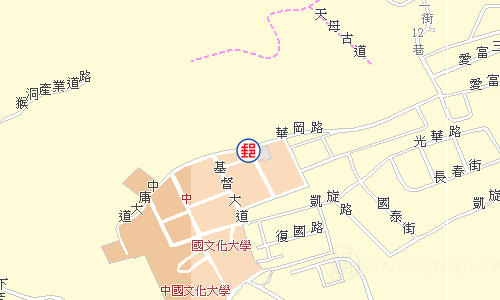 Chinese Culture University Post Office emap