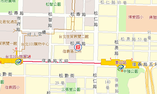臺北信義郵局電子地圖