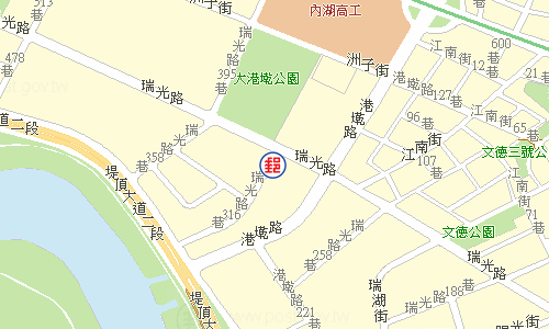 內湖江南郵局電子地圖
