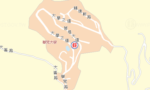 石碇華梵大學郵局電子地圖