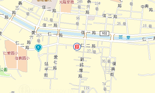 Keelung Ren 2nd Road Post Office emap