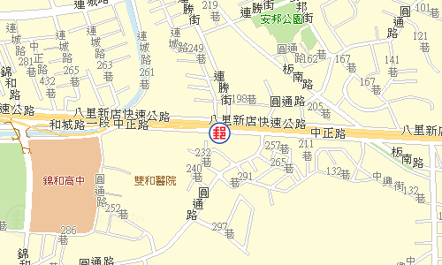 中和中正路郵局電子地圖