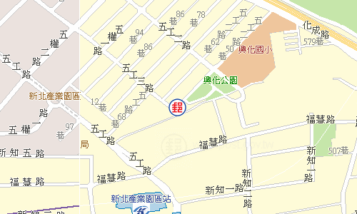 新莊五工郵局電子地圖