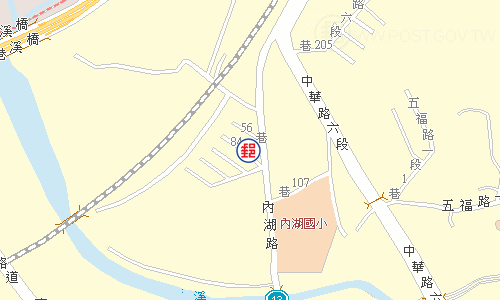 新竹內湖路郵局電子地圖