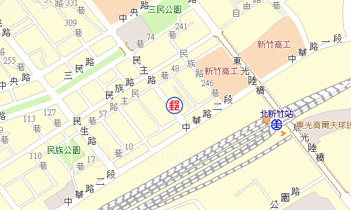 新竹民主路郵局電子地圖