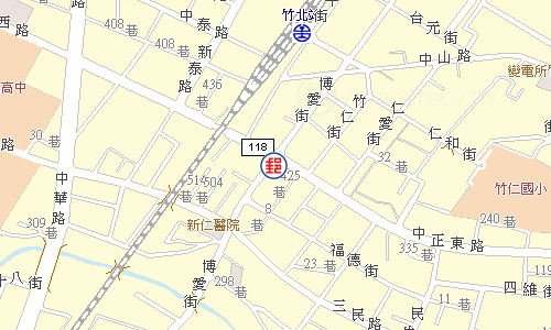 竹北博愛郵局電子地圖