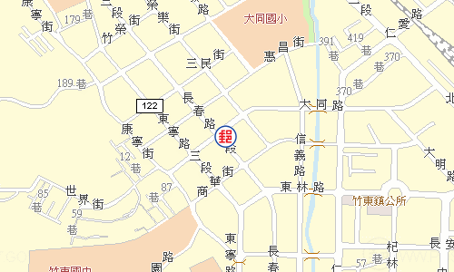 竹東長春郵局電子地圖