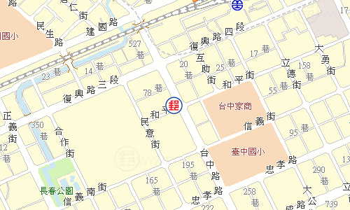 臺中臺中路郵局電子地圖