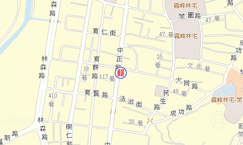 霧峰郵局電子地圖