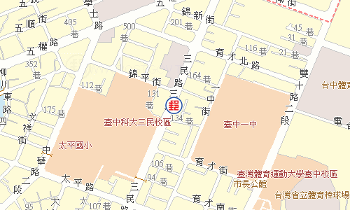 Taichung Yucai Post Office emap