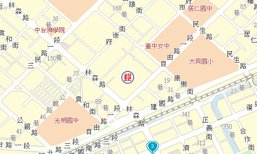 臺中法院郵局電子地圖
