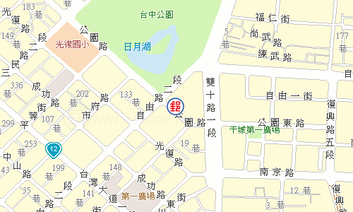 Taichung Gongyuan RoadPost Office emap