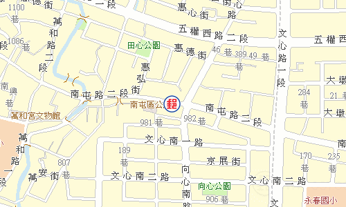 臺中南屯路郵局電子地圖
