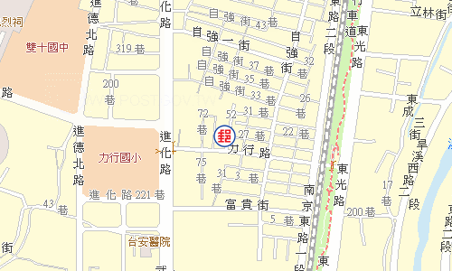 臺中力行路郵局電子地圖