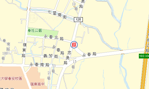 臺中嶺東郵局電子地圖