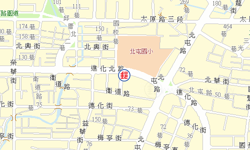 臺中北屯郵局電子地圖