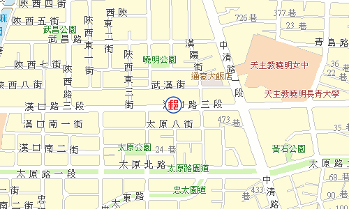 臺中漢口路郵局電子地圖
