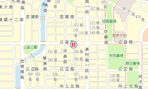 臺中公益路郵局電子地圖