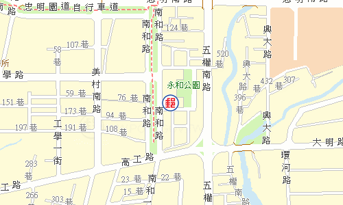 Taichung Nanhe Road Post Office emap