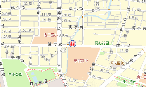 臺中健行路郵局電子地圖