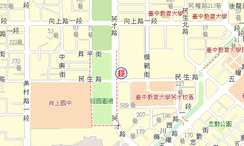 臺中英才郵局電子地圖