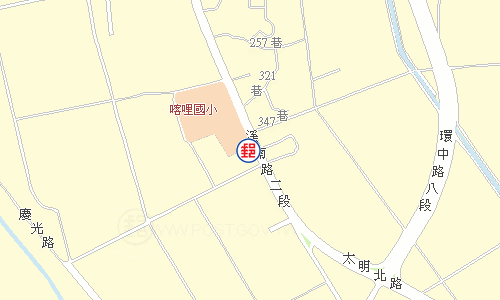 烏日溪壩郵局電子地圖