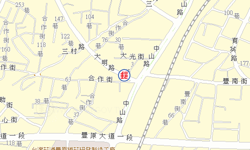 豐原中山路郵局電子地圖