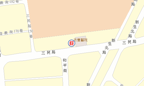 豐原三民路郵局電子地圖