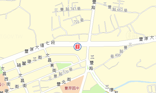 豐原葫蘆墩郵局電子地圖