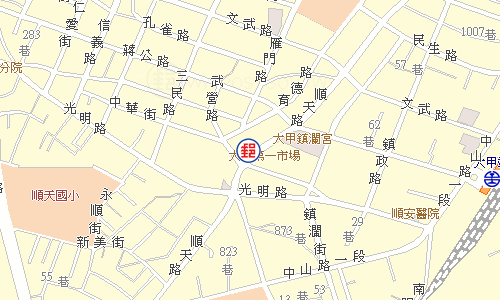 大甲廟口郵局電子地圖