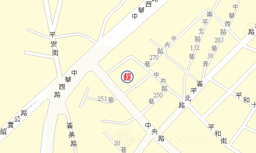 彰化中央路郵局電子地圖
