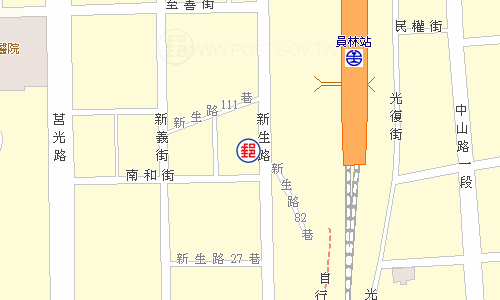 員林西門郵局電子地圖