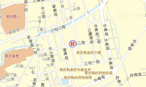 南投三和郵局電子地圖