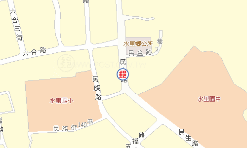 水里北埔郵局電子地圖