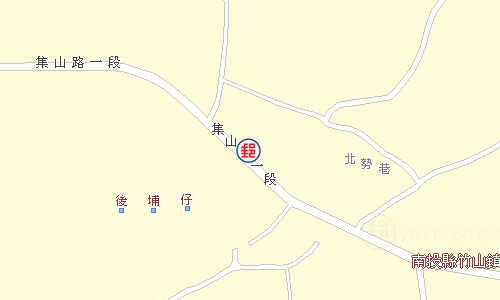 竹山後埔郵局電子地圖