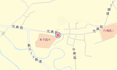 竹崎內埔郵局電子地圖