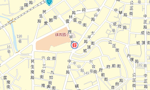 斗六西平路郵局電子地圖