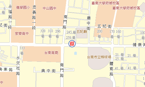 Tainan Shueijiaoshe Post Office emap