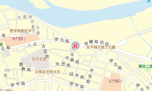 臺南安平郵局電子地圖